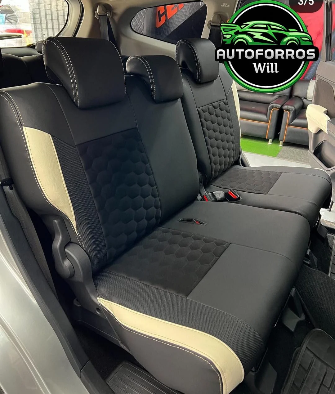 Tapizado asientos Chevrolet - Diseño hexagonal premium